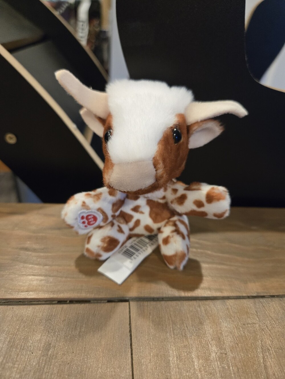 Plush Cow Mini Stuffed Animal Build a Bear Brown and White